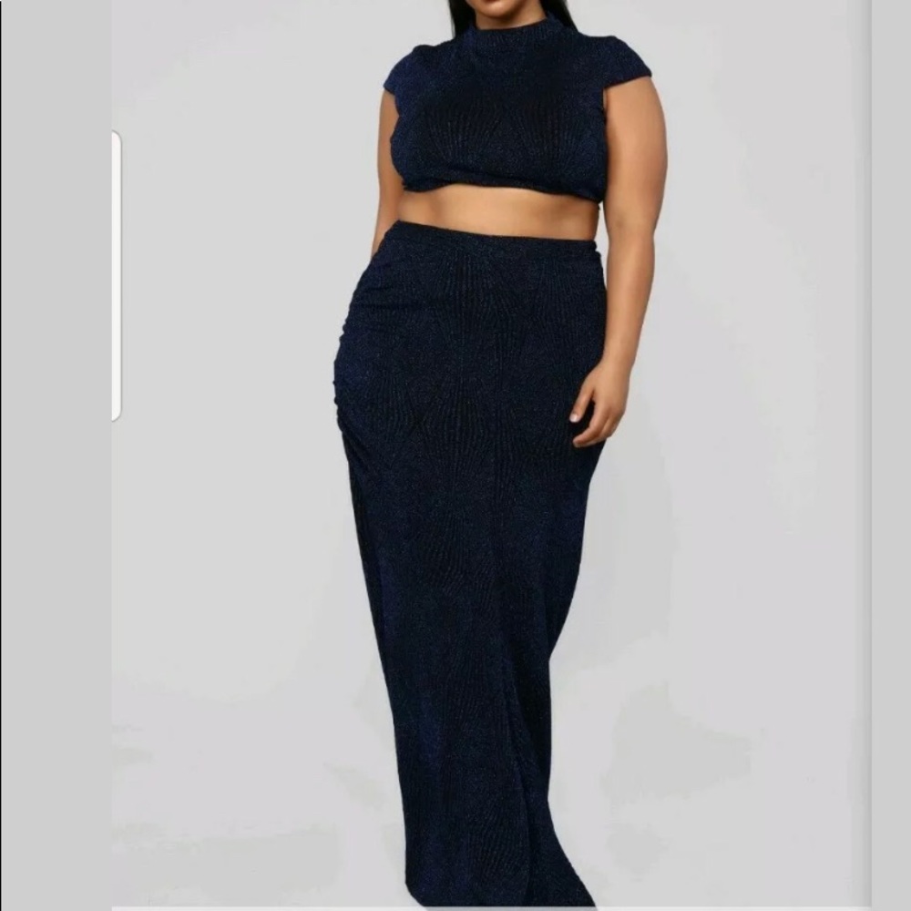Fashion Nova Plus In The Stars Skirt Set 2X. NWT